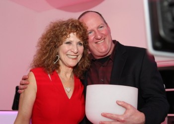 The Ellen Hermanson Foundation chair Julie Ratner and honoree Dr. James Brady
