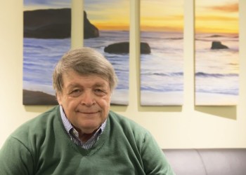 Harry Nelson, a member of the Southampton Chamber of Commerce Board of Directors, came to meet local business people at AgeFocus.
