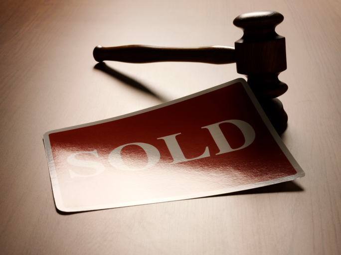 Red Sold Sign and Gavel
