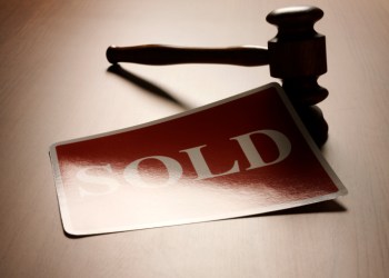 Red Sold Sign and Gavel