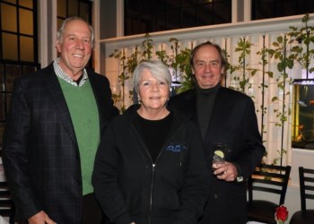 Southampton Animal Shelter Foundation President Jonathan McCann, Southampton Animal Shelter Foundation executive director Pat Gray, and board member Cliff Knight.