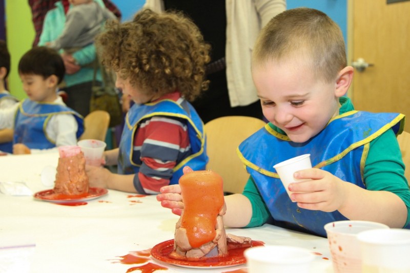 Hunter Anderson, age 3, participates in the hands-on activity at CMEE