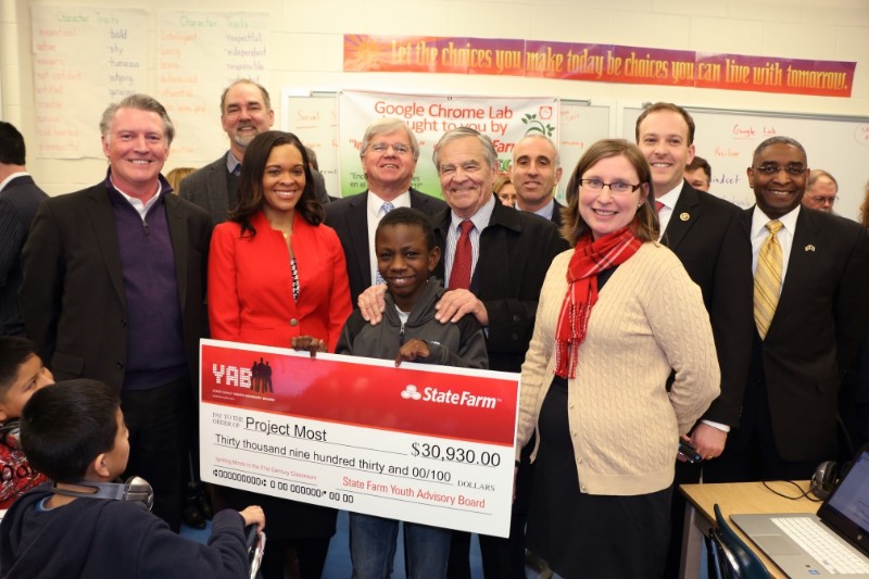 Dermot Dolan, Peter Van Scoyoc, Assemblyman Fred Thiele, East Hampton Mayor Paul Rickenbach, Suffolk County Legislator Jay Schneiderman, Congressman Lee Zeldin, Floyd Holloway, Becky Rivers, Michael Hill, honorary Mayor for a Day and Rebecca Taylor