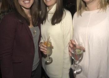 Amy Mott, Nicole Yardlet and Kathleen Daniels celebrating the opening night of this year's HarborFrost at the Frost Ball.