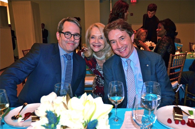 Matthew Broderick, Guild Hall executive director Ruth Appelhof and Martin Short