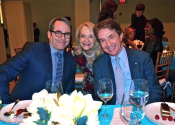 Matthew Broderick, Guild Hall executive director  Ruth Appelhof and Martin Short