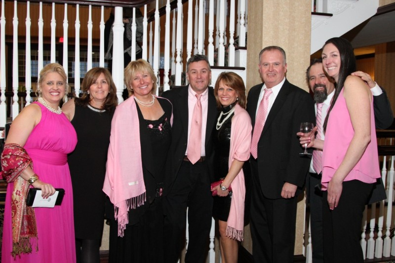 Guests attending the inaugural Pink Pearl Gala posed for a photo before dinner