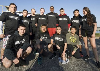 Future marines from PCS Riverhead came to join the Katy's Courage 5K race.