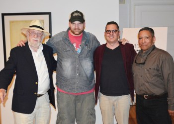 Dan's Papers founder Dan Rattiner, New York Press Association First Place Feature Writing winner Oliver Peterson, Judges' Choice writer Jamie Bufalino and 2012 Literary Prize winner James K. Phillips.