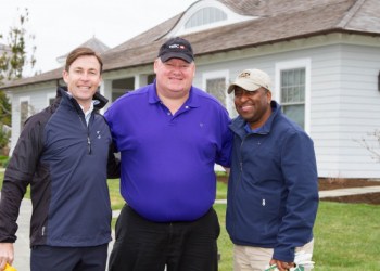 Sebonack Golf Professional Jason McCarty, Island Public Affairs President Steve Moll, Brendon Ray