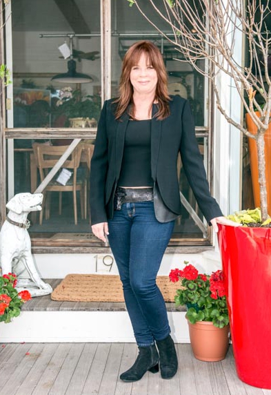 Designer Brogan Lane at her new East Coast home in Sag Harbor where you will find the unusual, the beautiful and always artful.