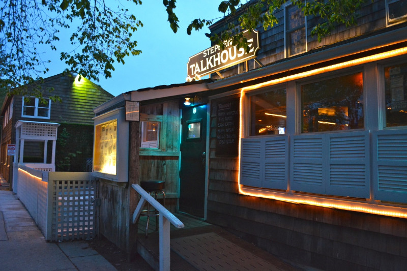 The Stephen Talkhouse in lights.