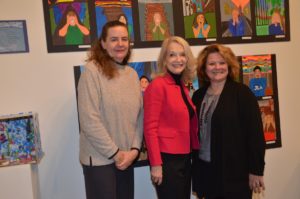 Lisa Weston, Guild Hall executive director Ruth Appelhof and Guild Hall museum director and chief curator Christina Mossaides Strassfield.