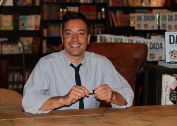 Jimmy Fallon signs Your Babies First Words Will Be Dada