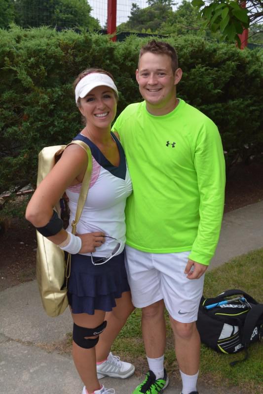 Lisa Olivieri and tennis pro Stephen Woody