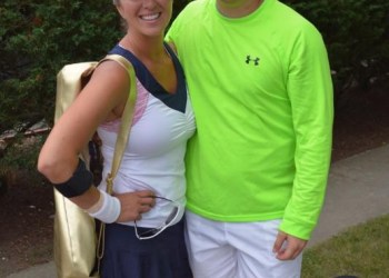 Lisa Olivieri and tennis pro Stephen Woody