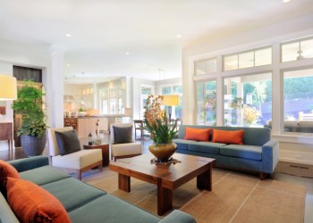 Furnished Living Room in Luxury Home