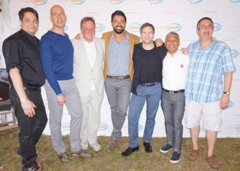 Sponsor Douglas Petri, founder and executive director Leo Preziosi Jr., sponsor/host/board member Bruce T. Sloane, event host architect John Gidding, board member Darin Varden, board member Hector Rojas and board member Kevin G. Kelly