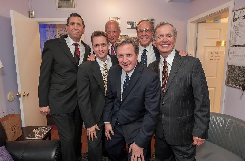 The "Five Presidents cast: Steve Sheridan, John Bolger, Mark Jacoby, Reese Madigan, Brit Whittle and Martin L'Herault.