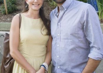 Southampton Supervisor Anna Throne-Holst and SoFo honoree Adrian Grenier.