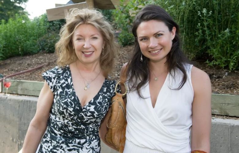 April Gornik and her veterinarian Dr. Scarlet Magda.