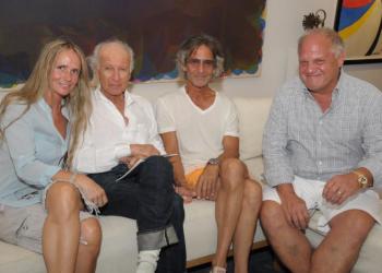 Nicole Squier, legendary music promoter Ron Delsener, Billy Squier and Mark Borghi