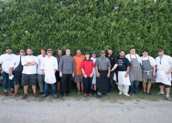 Team NYC and Team Hamptons chefs at GrillHampton.