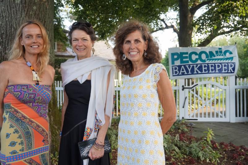 Peconic Baykeeper board members Maureen Sherry Linsky, Diana Taylor and Nancy Hedert