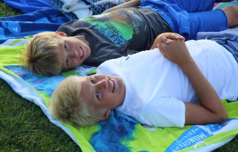 Isaac and Arvid Wide from Sweden love to vacation in Montauk and catch some waves.