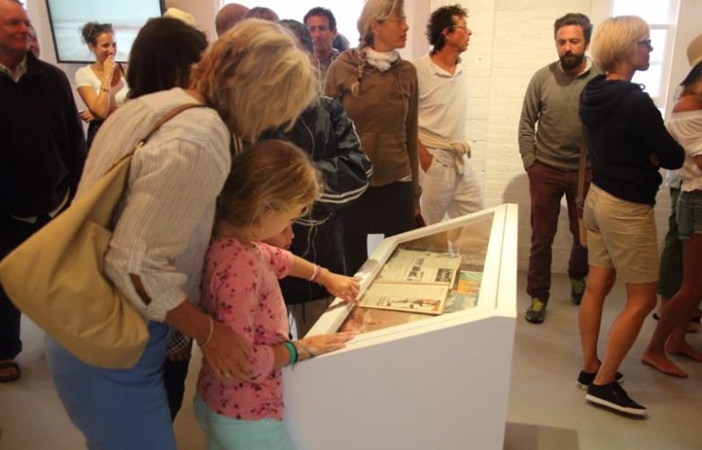 An exhibit at the Montauk Surf Museum