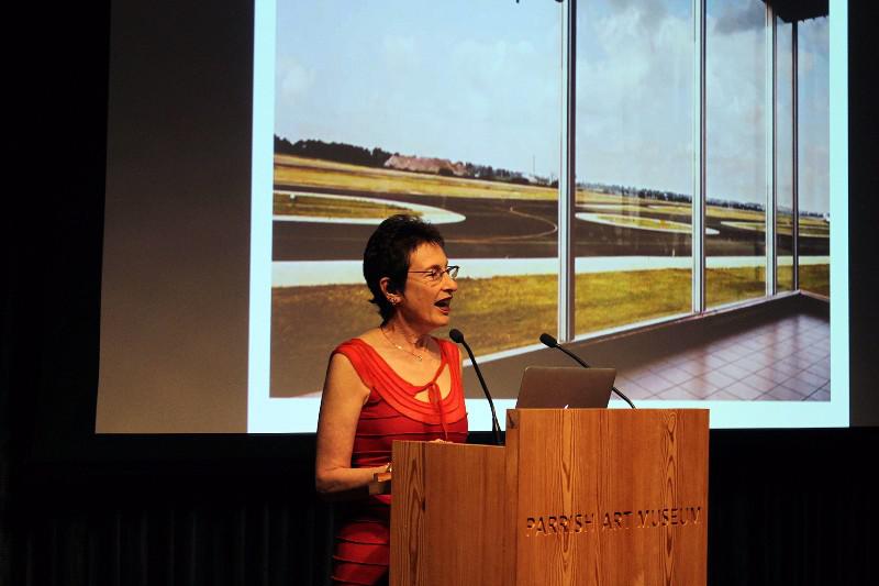 Parrish Art Museum director Terrie Sultan shows Andreas Gursky's "Schiphol," the photograph that inspired her to create the exhibition