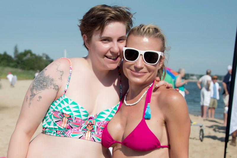 Writer and star of HBO's "Girls" Lena Dunham with fitness guru Tracy Anderson.
