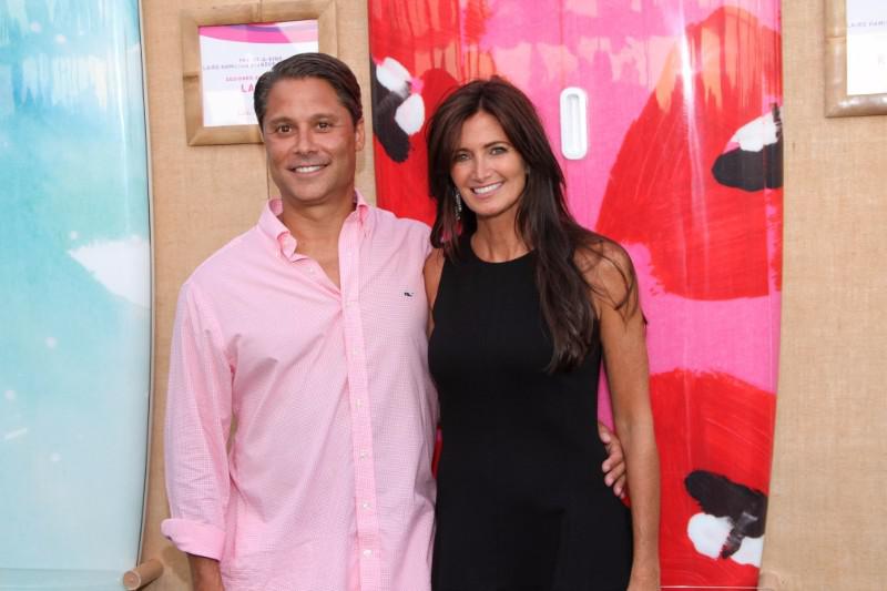 Event Co-Chairs Hamptons Paddle and Party for Pink-Sunset Cocktail Party Larry and Maria Baum