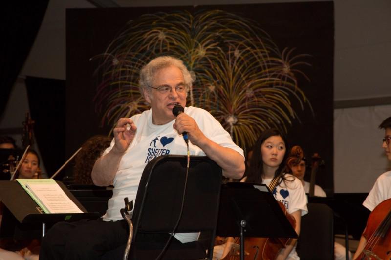 Itzhak Perlman, a distinguished and renowned musician, co-chair and conductor of the PMP Orchestra, reflects deep pride in his musicians.