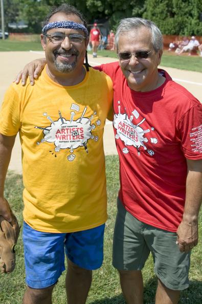 Long time players and friends, artist Eric Ernst and writer Mike Lupica.