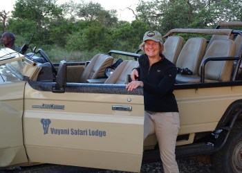 Pamela Glazer on a recent trip to South Africa.