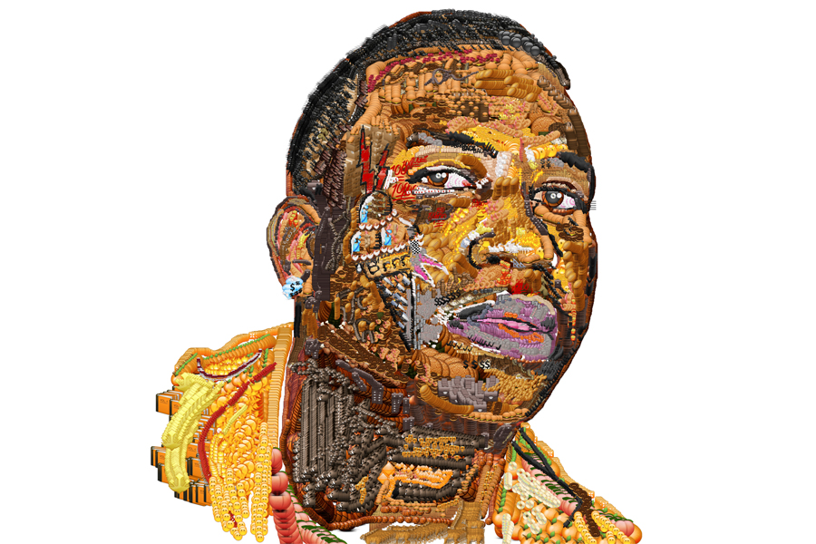 Yung Jake's emoji portrait of Gucci Mane.