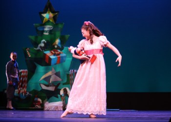 Clara and her Nutcracker. Photo credit: Courtesy Hampton Ballet Theatre School