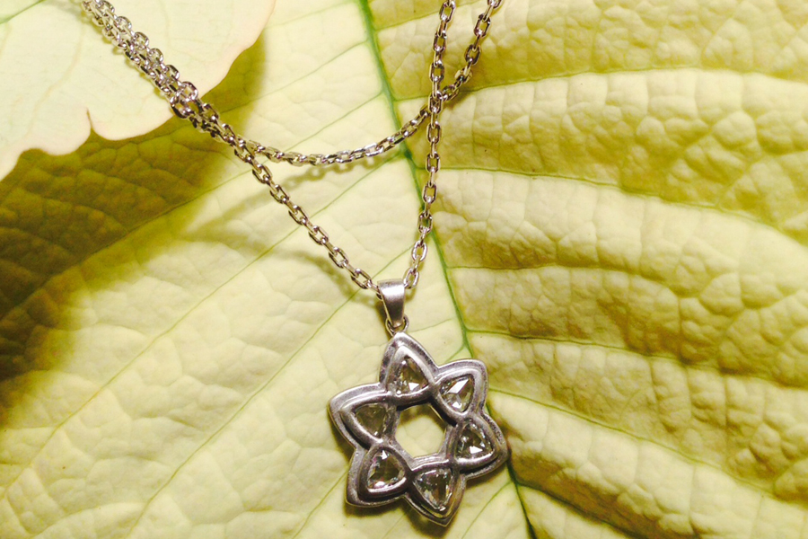 Star of David necklace by S. Bogetti.