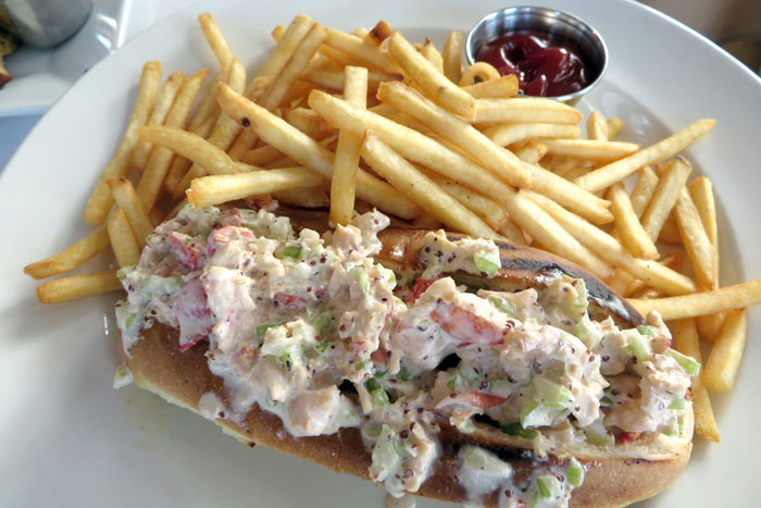 75 Main Lobster Roll and fries.