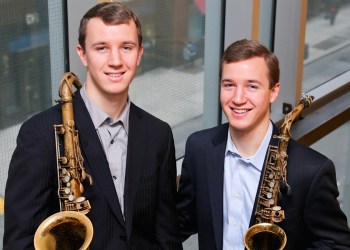 The Anderson twins perform at Guild Hall, East Hampton, on July 28.