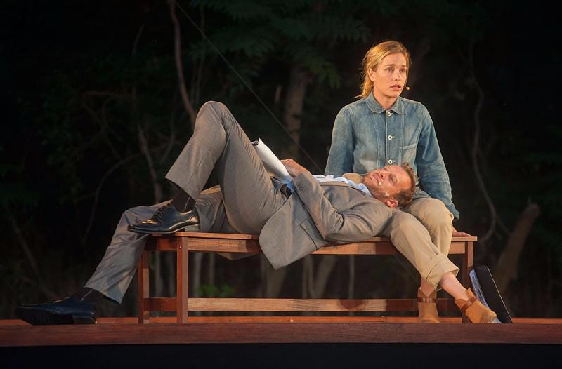 Robert Eli and Piper Perabo performed in a staged reading of "Twelfth Night."