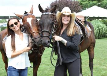 Georgina Bloomberg and Jill Rappaport at the the ASPCA Adoption and Animal Welfare Day.