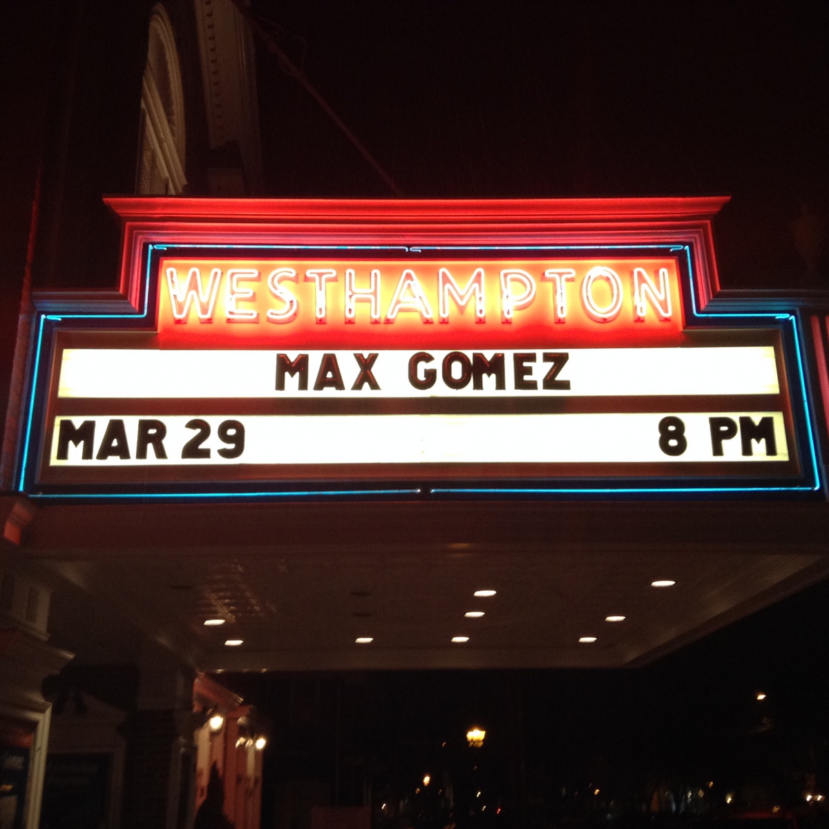 Max Gomez performed at Westhampton Beach Performing Arts Center on March 29.