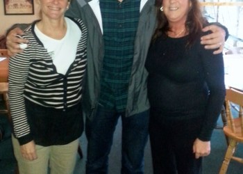 Nancy Muller, Jimmy Fallon and Carol Hagenbruch at Fellingham's