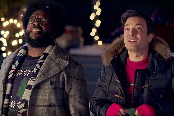 Questlove and Jimmy Fallon in the 2017 Golden Globes promo