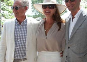 Brooke Shields enjoying the festivities at the Hampton Classic