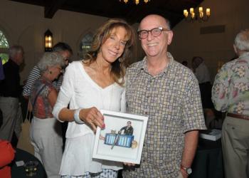 Artist Christa Maiwald with her 