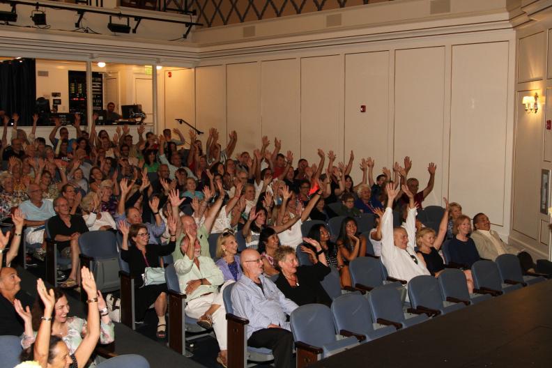 Eric Feil, CEO of Dan's Papers, takes a photo of our largest Literary Prize audience to date!
