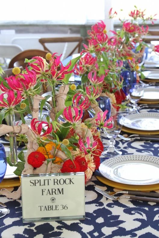 A beautifully decorated table at the Hampton Classic Grand Prix.